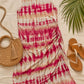 Pink Tan Tie Dye 95% Polyester 5%Spandex Fabric