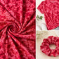 Red Tie Dye Polyester Spandex Fabric by the Yard | 95% Polyester 5% Spandex
