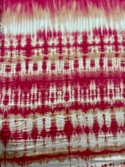 Pink Tan Tie Dye 95% Polyester 5%Spandex Fabric